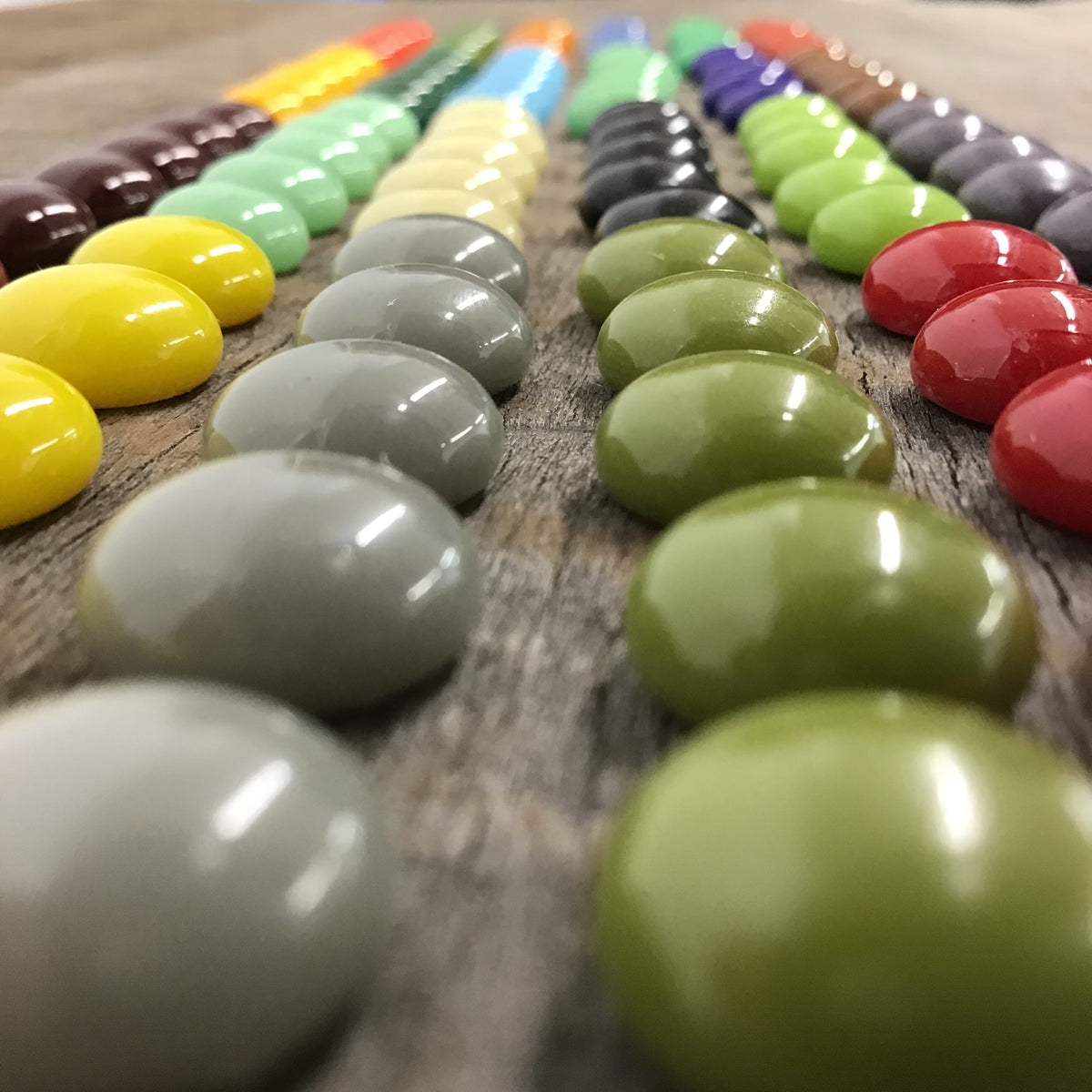 Flatback Glass Rounds 1/2