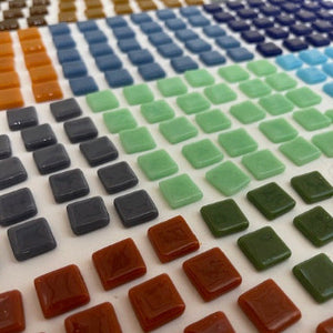 Fire Polished Glass Tesserae 1/2" square (12mm)