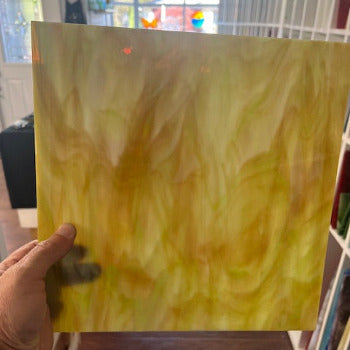 Amber-Green/White Opal