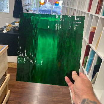 Oceanside Dark Green Waterglass – Three Rivers Art Glass