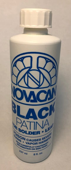 Novacan Black Solder/Lead Patina for Stained Glass - 8oz.