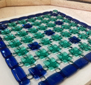 Fused Glass Friday (Contour Squares Plate)